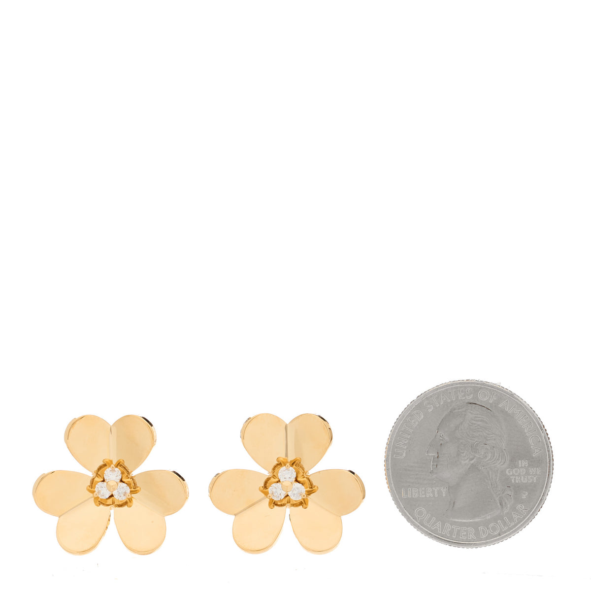 18K Yellow Gold Diamond Large Frivole Earrings