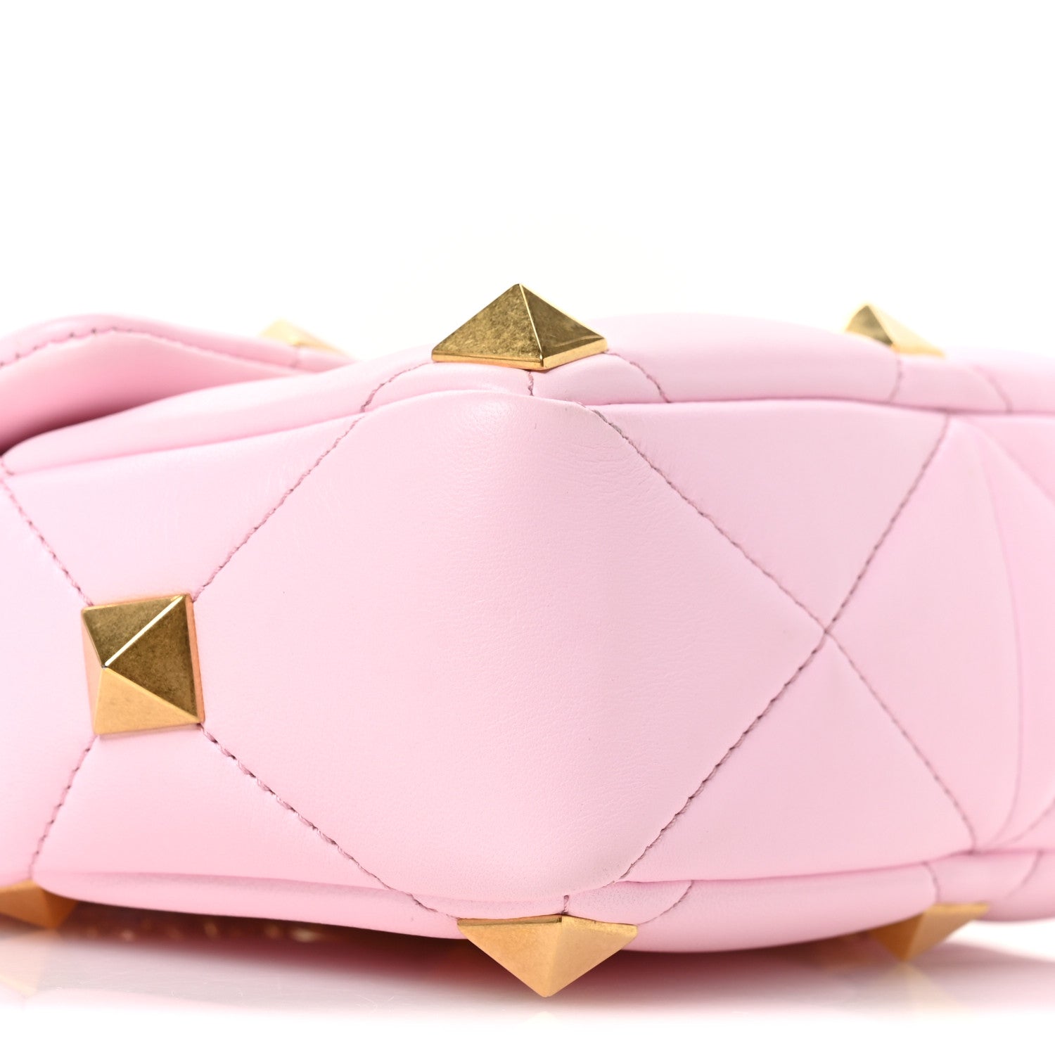 Valentino Garavani Nappa Medium Roman Stud Shoulder Bag Pink Borealis 8 of 12