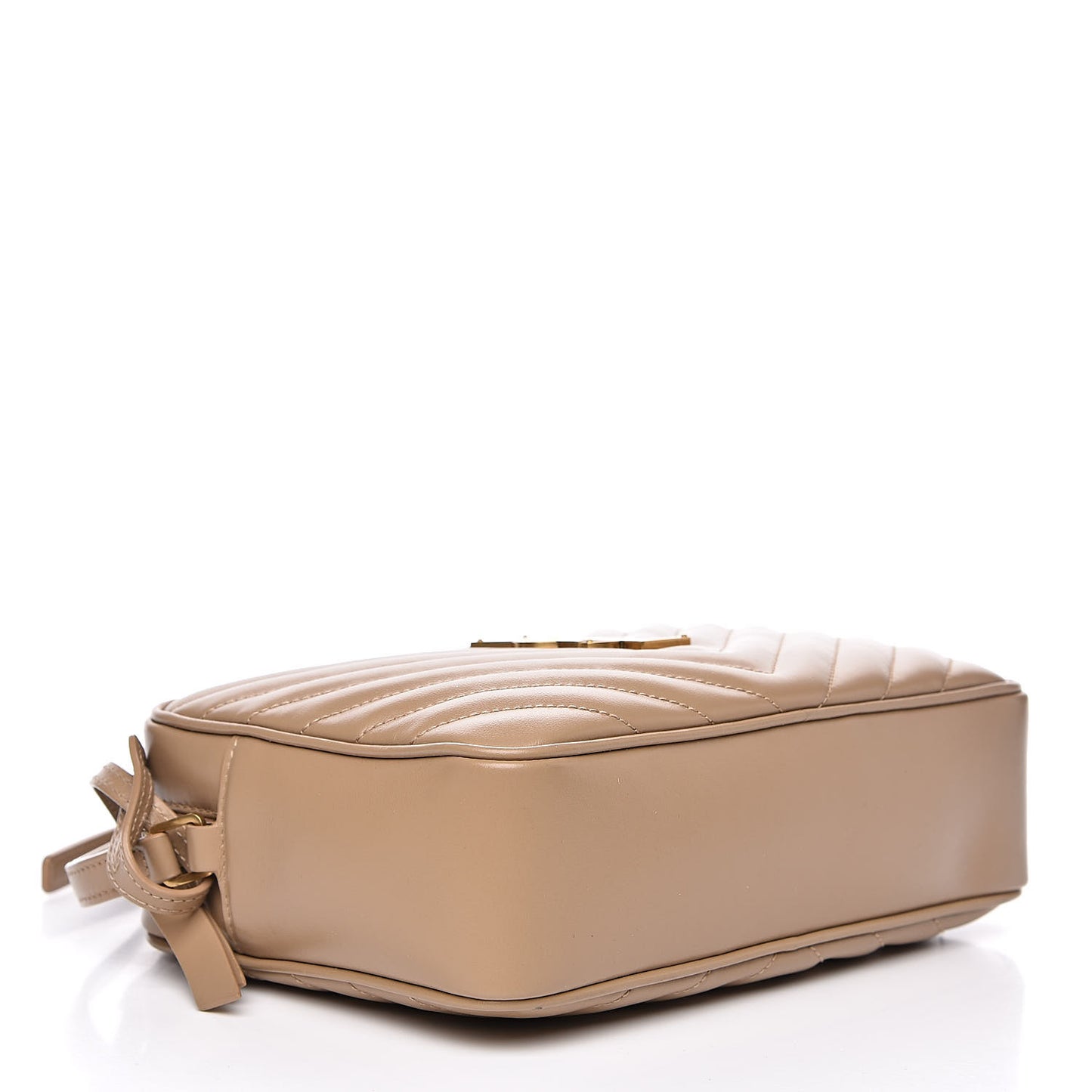 Calfskin Matelasse Monogram Lou Camera Bag Dark Latte
