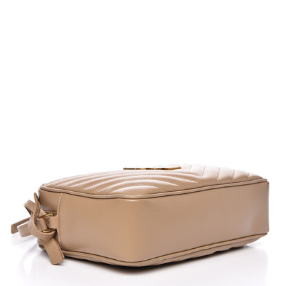 Saint Laurent Calfskin Matelasse Monogram Lou Camera Bag Dark Latte 4 of 10