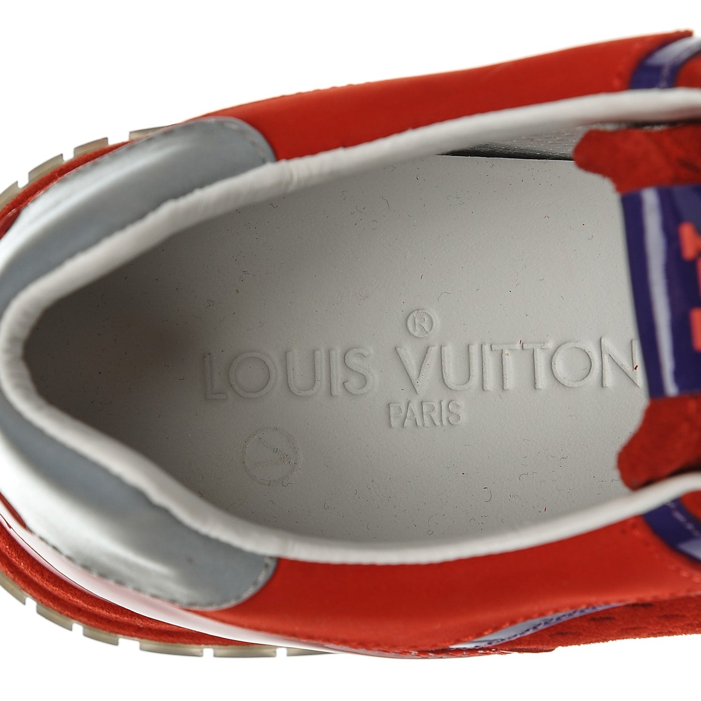 Nubuck Calfskin Perforated Run Away Sneakers 39 Rouge