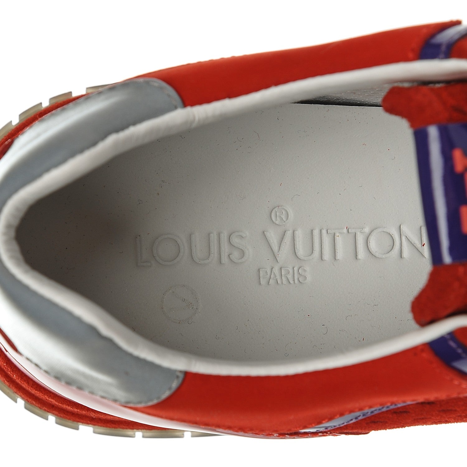Louis Vuitton Nubuck Calfskin Perforated Run Away Sneakers 39 Rouge 6 of 7