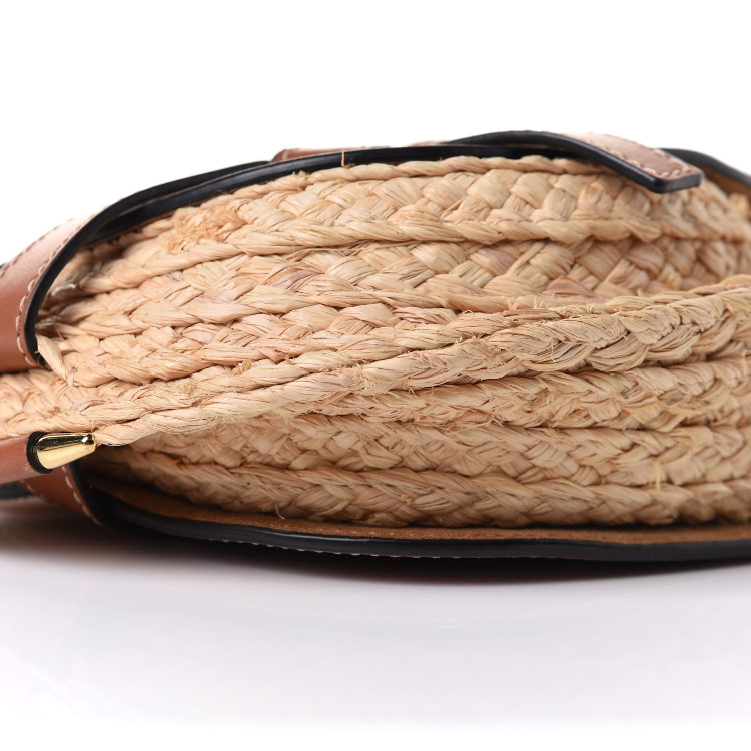 Loewe Calfskin Raffia Mini Gate Crossbody Bag Natural Tan 8 of 11