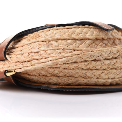 Loewe Calfskin Raffia Mini Gate Crossbody Bag Natural Tan 8 of 11