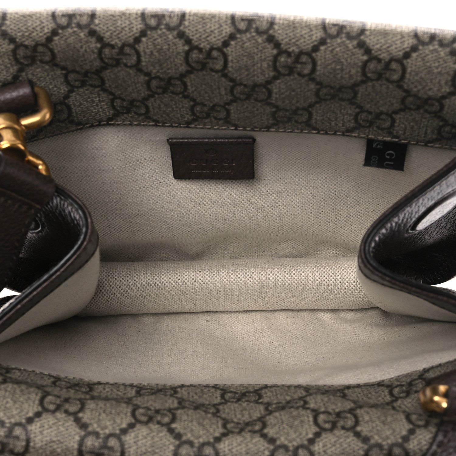 Gucci GG Supreme Monogram Web Small Neo Vintage Double Flap Messenger Bag Beige New Acero 5 of 11