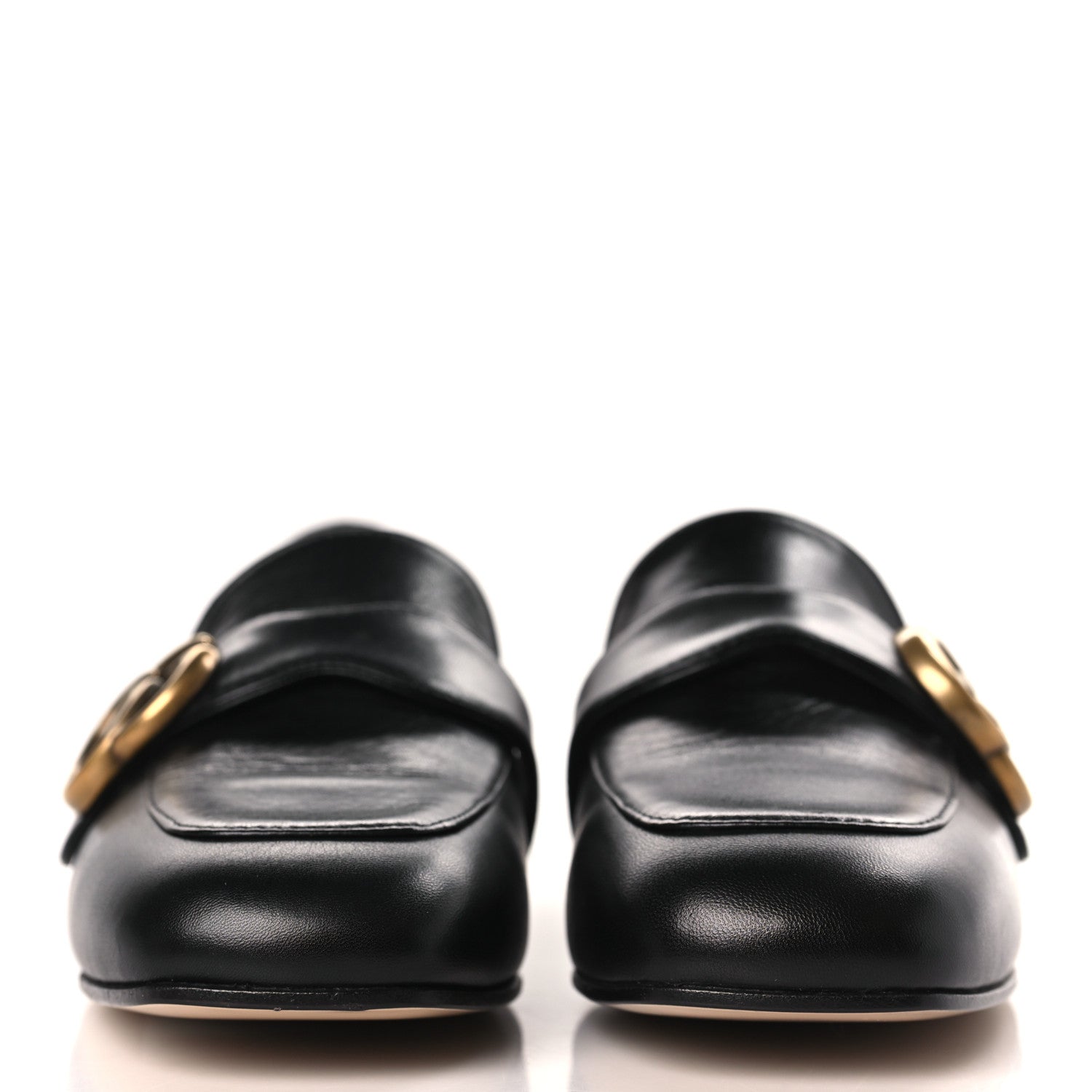 Gucci Malaga Kid Womens GG Marmont Loafers 35 Black 2 of 8