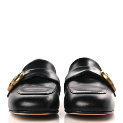 Gucci Malaga Kid Womens GG Marmont Loafers 35 Black 2 of 8