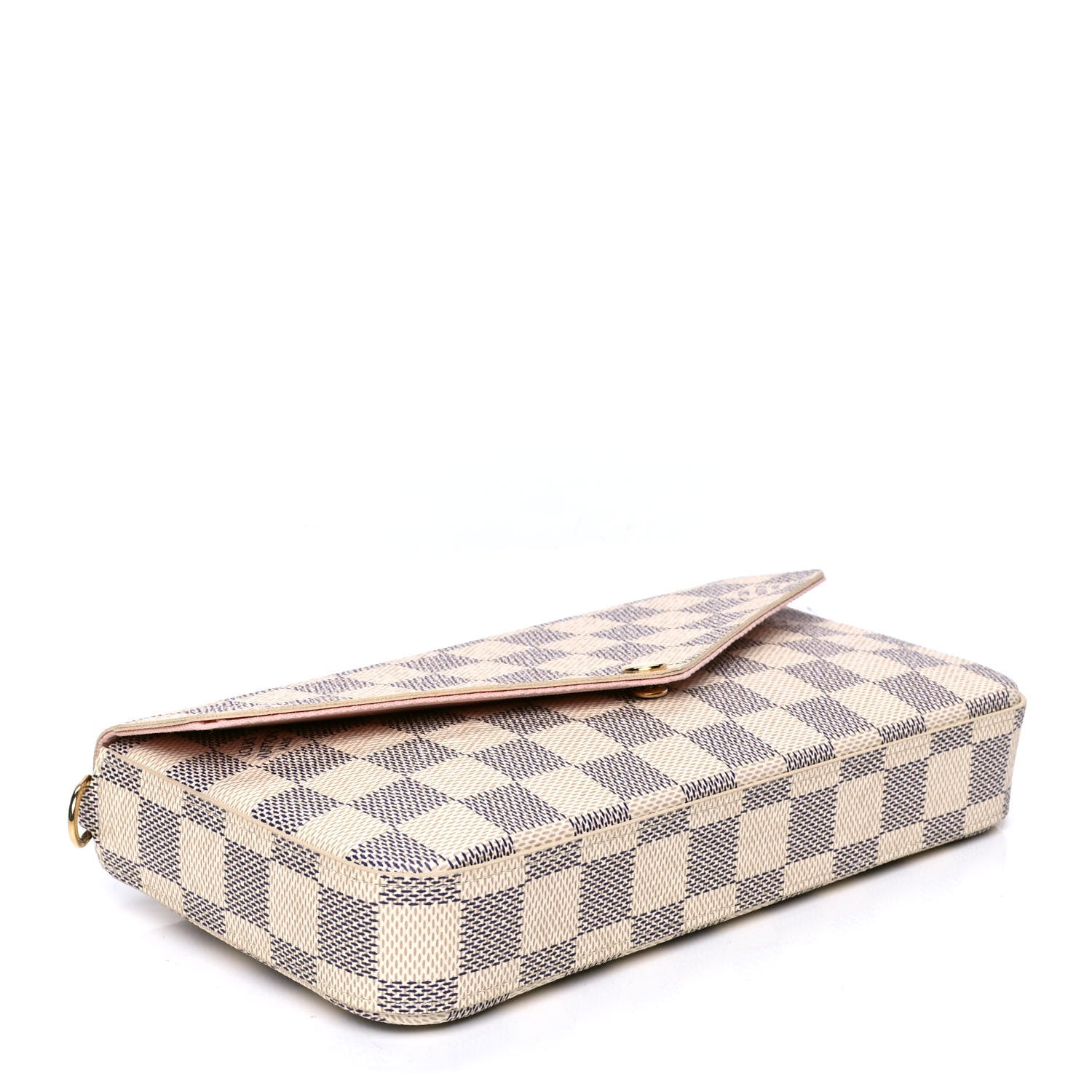 Louis Vuitton Damier Azur Pochette Felicie Chain Wallet Rose Ballerine 4 of 5