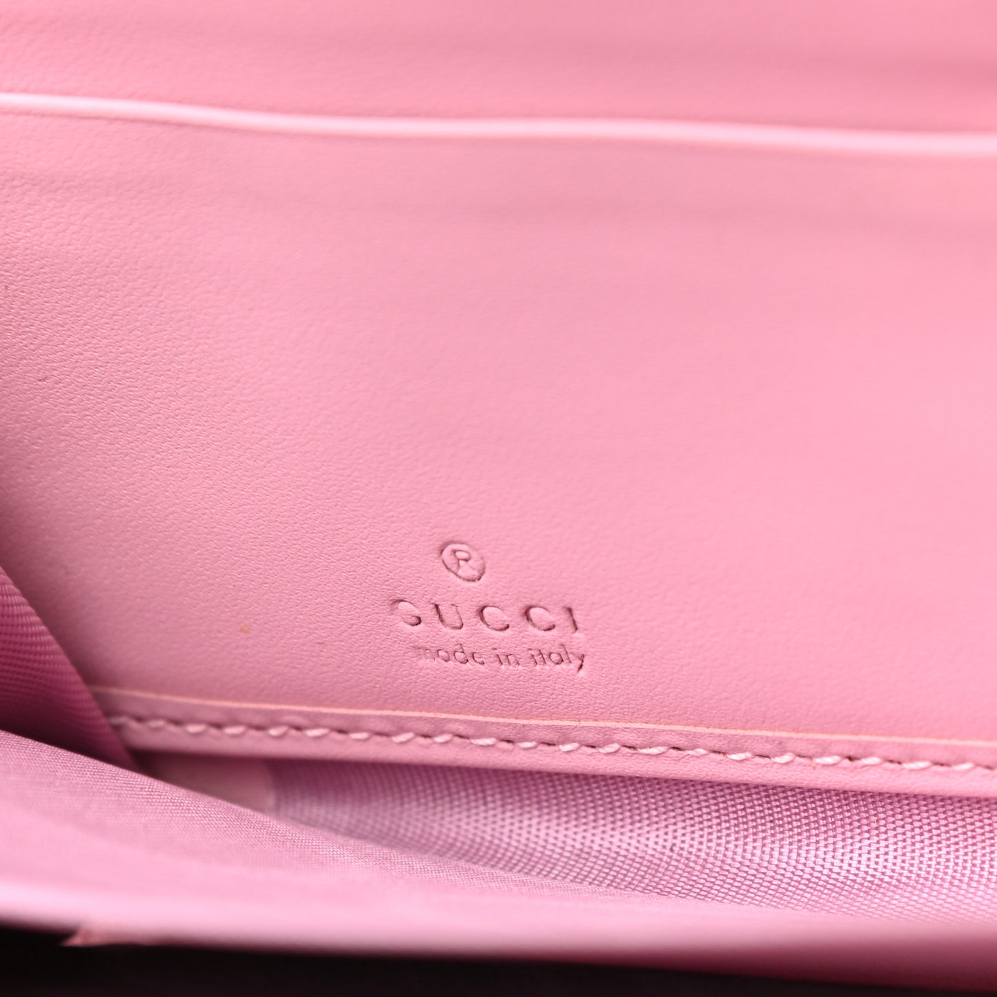 GG Supreme Monogram Strawberry Zip Around Wallet Light Pink