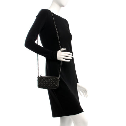 Chanel Caviar Quilted Small Clutch With Chain Dark Charcoal 2 of 12