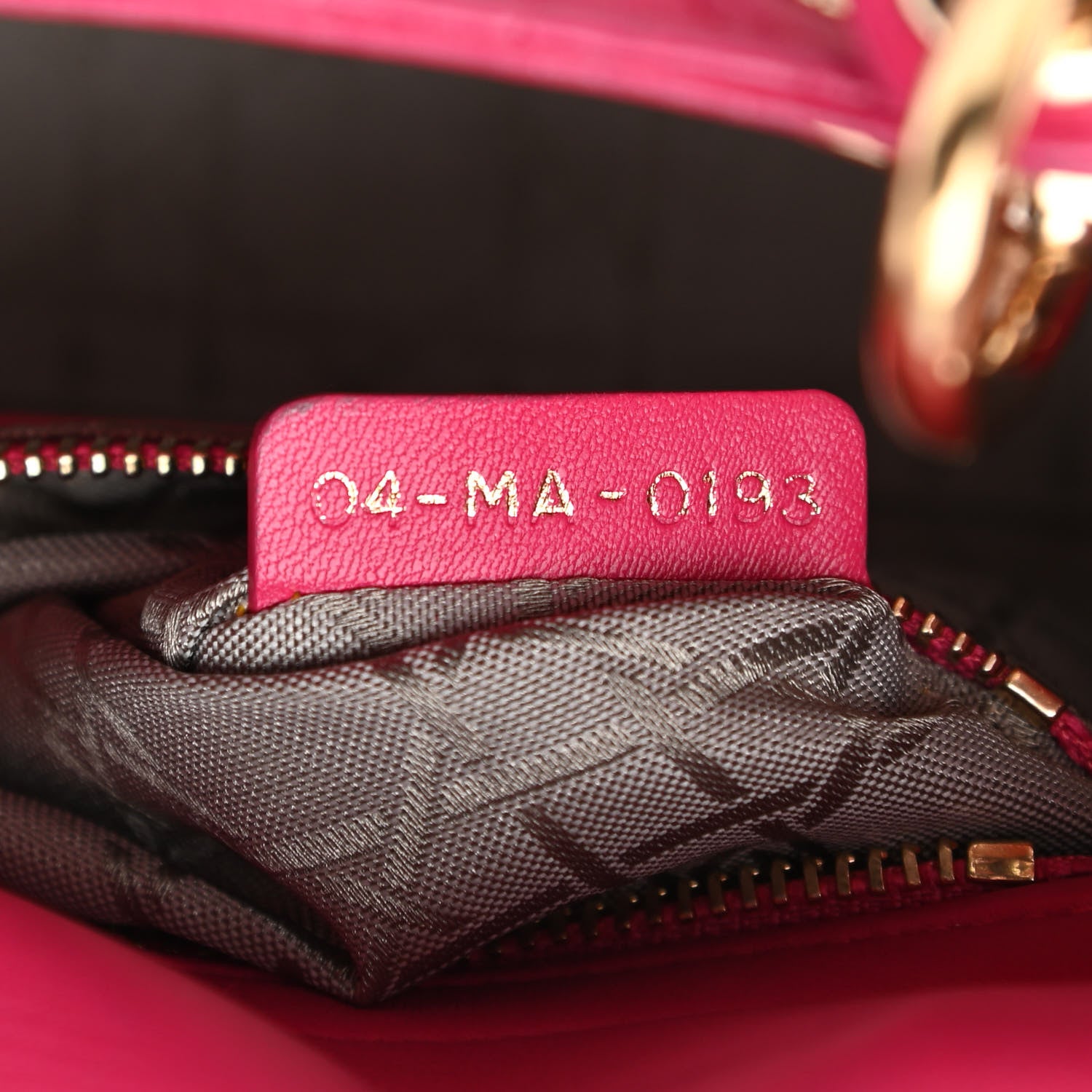 Christian Dior Lambskin Cannage Mini Lady Dior Fuchsia 6 of 15