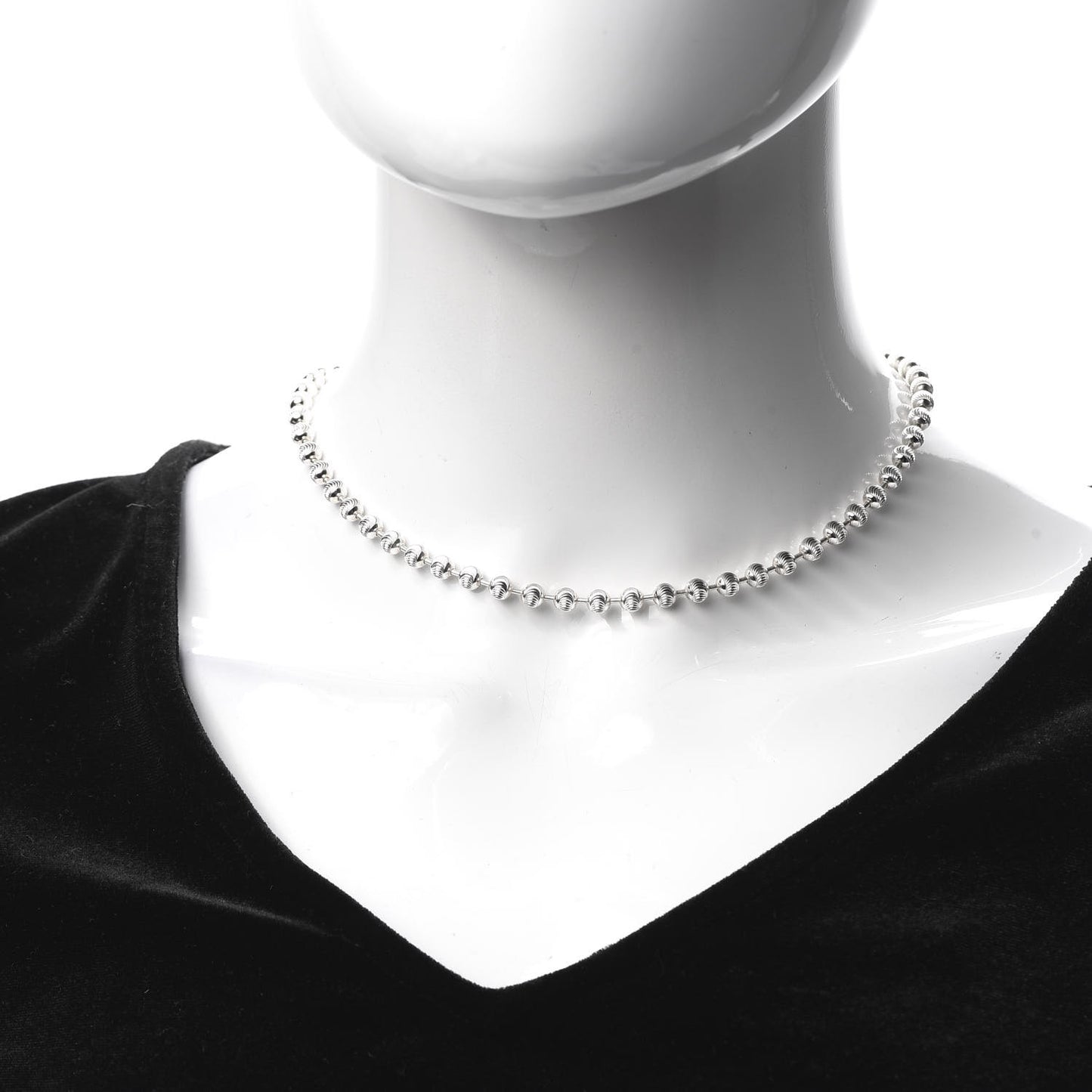 Sterling Silver Bead Toggle Necklace