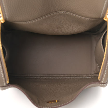 Hermes Taurillon Clemence Lindy 26 Etoupe 5 of 9