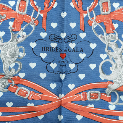 Hermes Silk Brides De Gala Love Pocket Square Violet Canard Orange 2 of 3