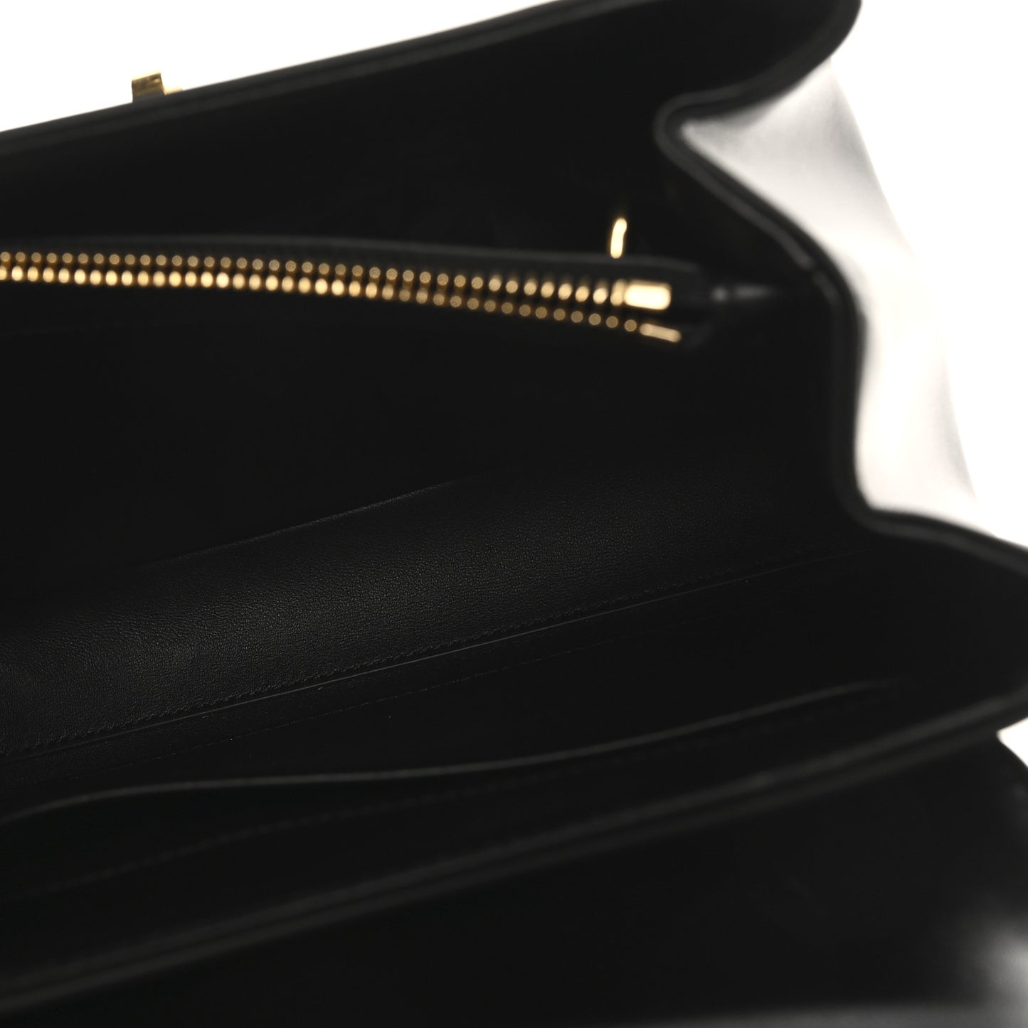 Satinated Calfskin Small 16 Top Handle Bag Black