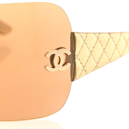 Chanel Metallic Quilted CC Sunglasses 4157-Q Beige 8 of 8