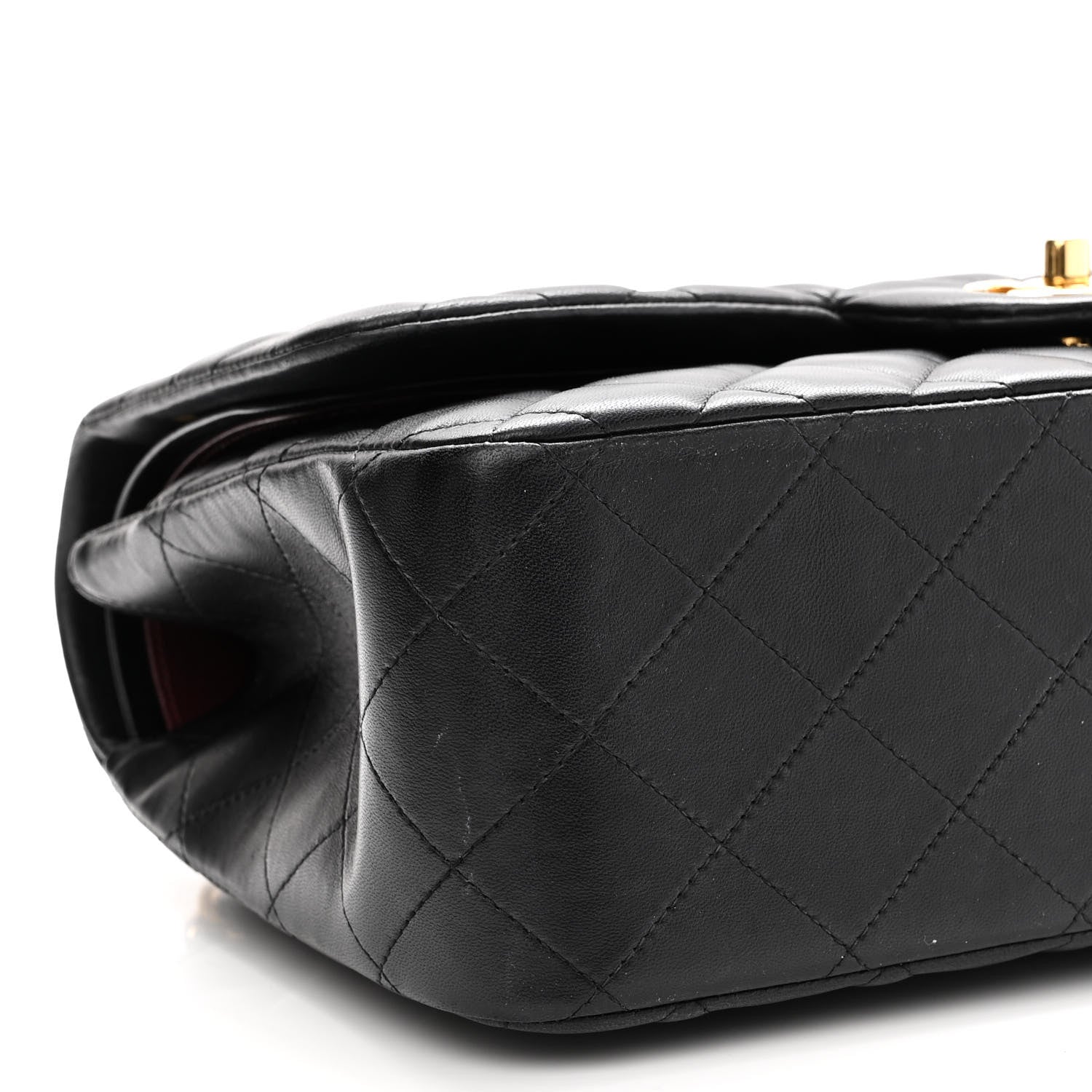 Chanel Lambskin Quilted Jumbo Double Flap Black 9 of 11
