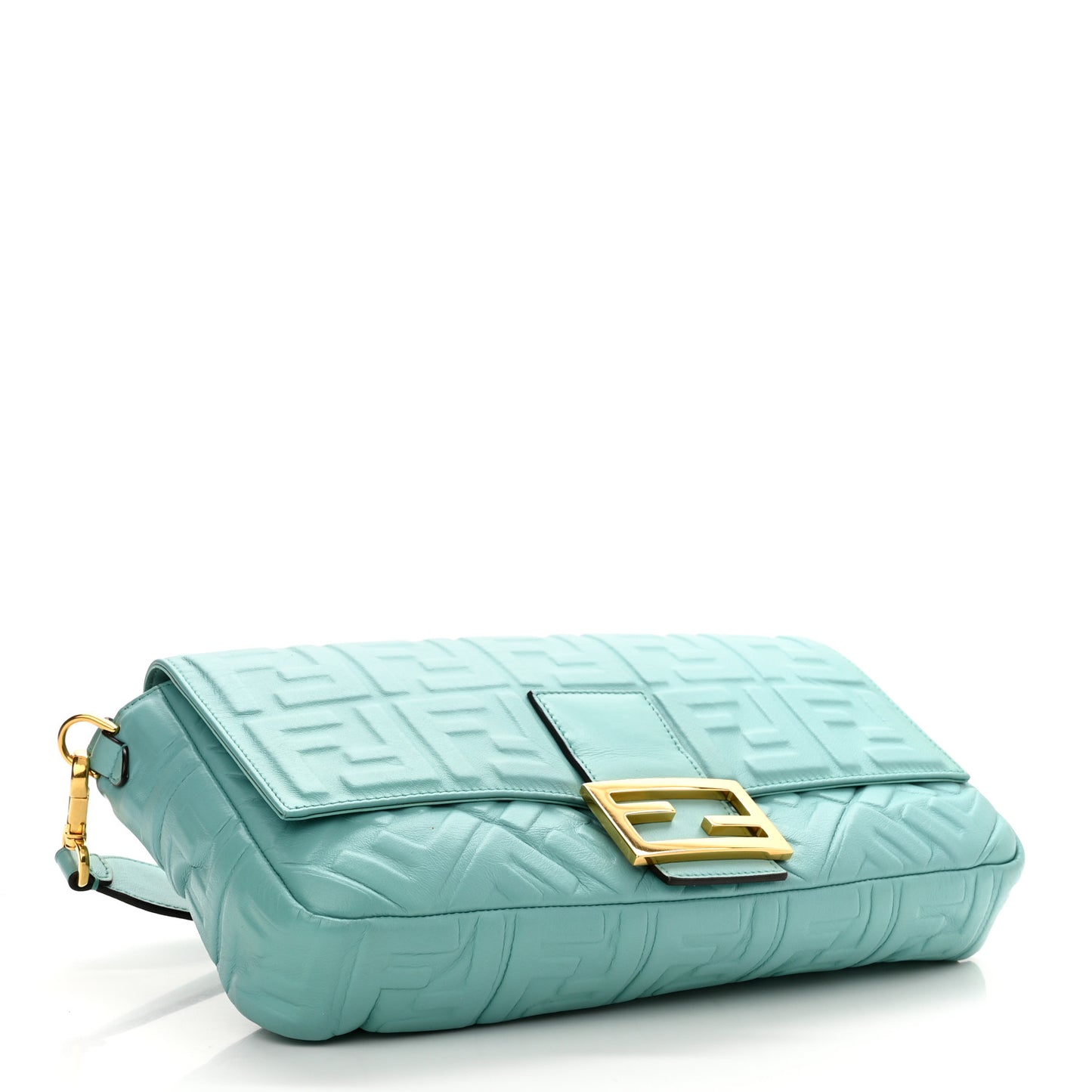 Nappa FF 1974 Embossed Large Baguette Tiffany