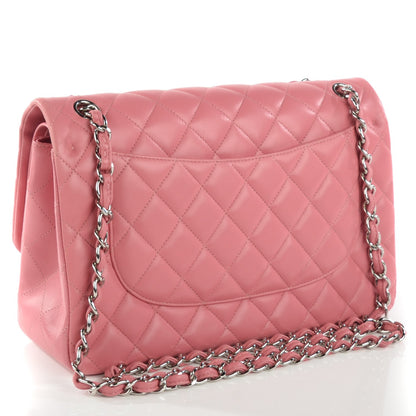 Chanel Lambskin Quilted Jumbo Double Flap Pink 3 of 8
