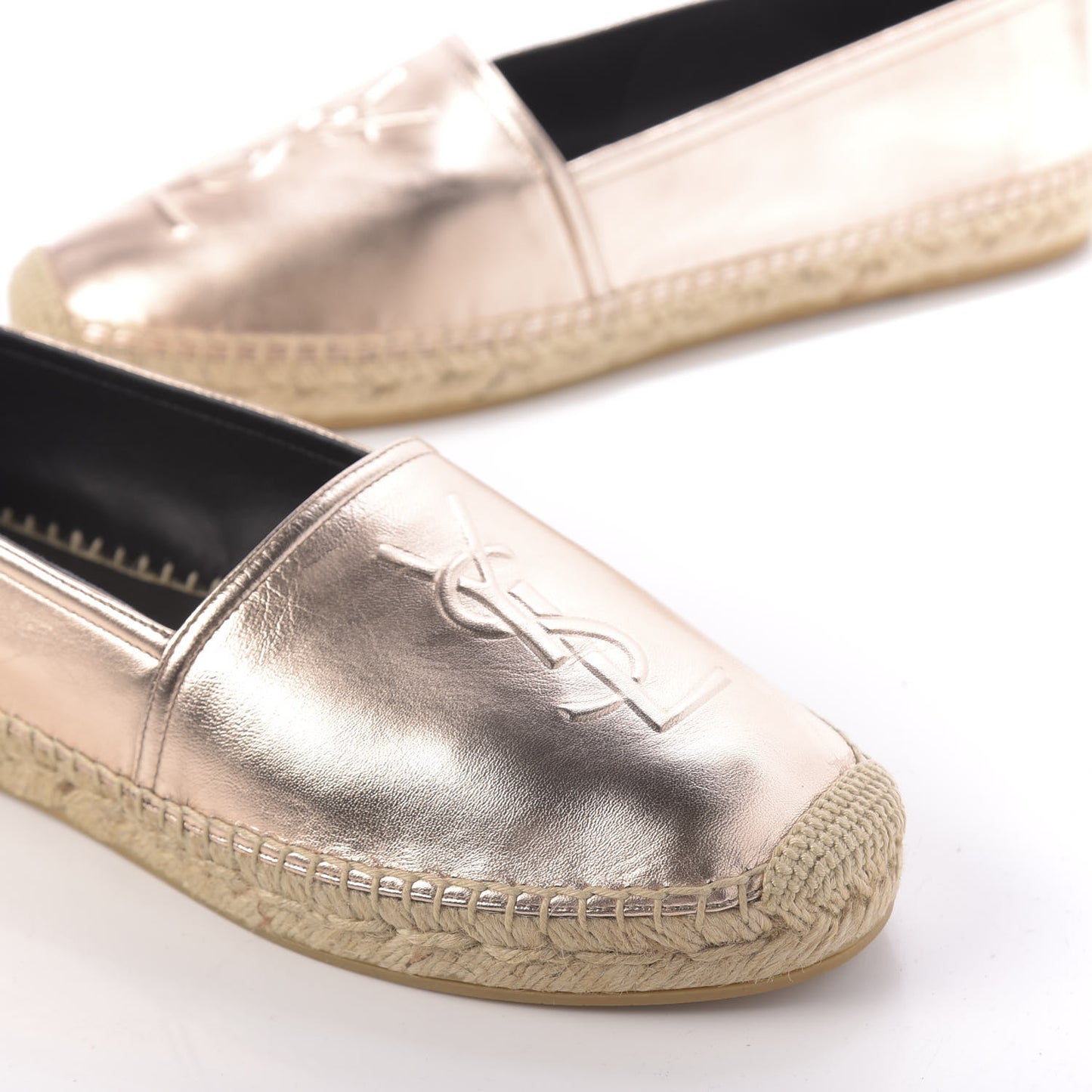 Metallic Lambskin Monogram Espadrilles 39.5 Blush