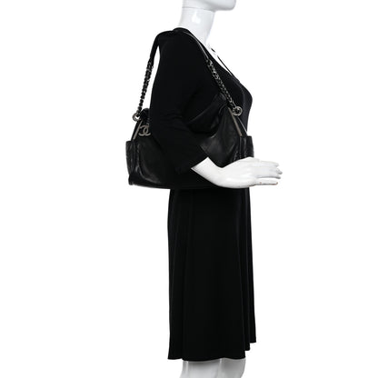 Chanel Lambskin Stitched Medium Ultimate Soft Tote Black 2 of 10