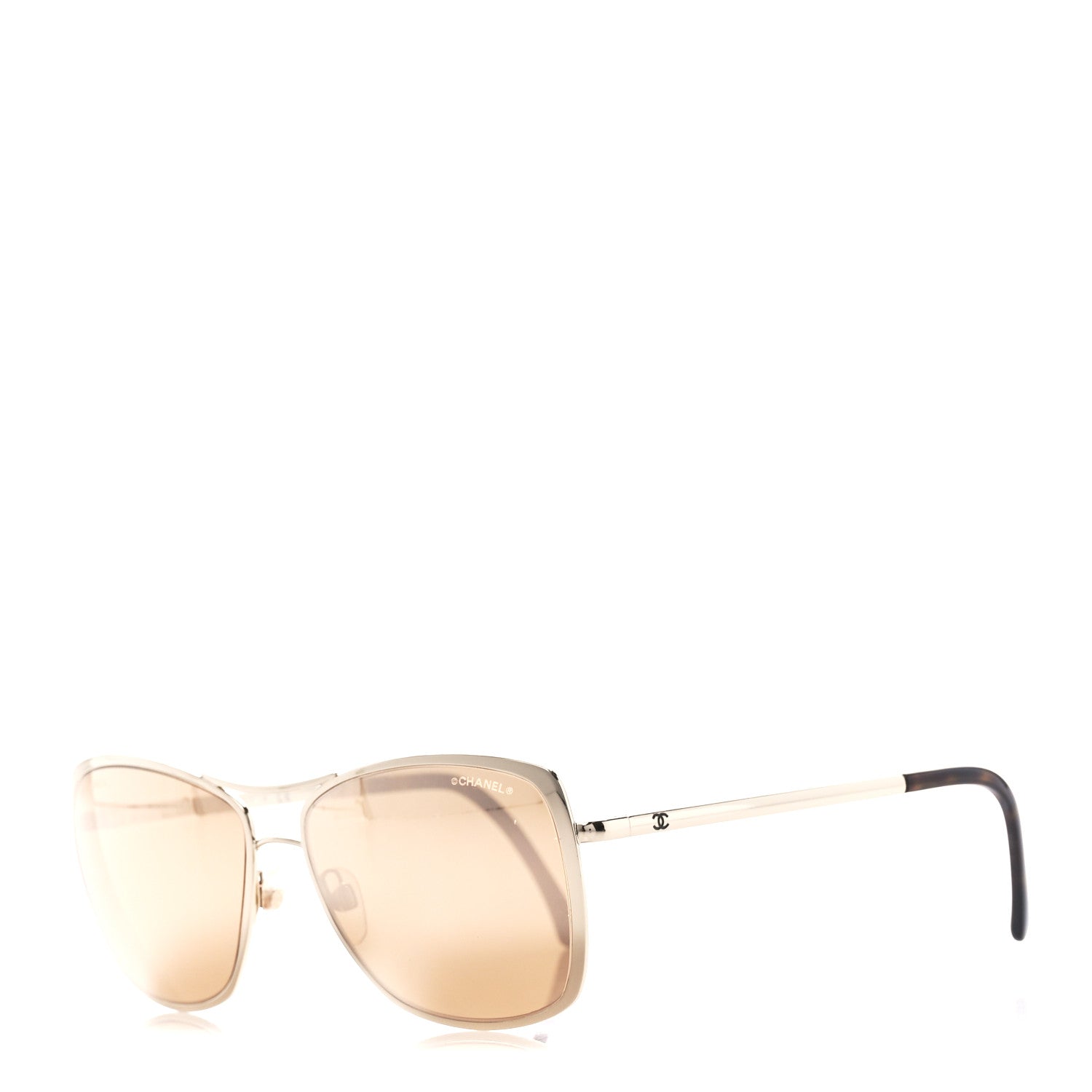 Chanel Metal Pilot Summer Sunglasses 4224 Gold 1 of 8