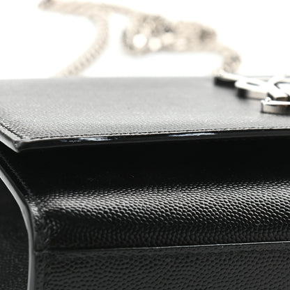 Saint Laurent Grain De Poudre Small Monogram Kate Satchel Black 9 of 9