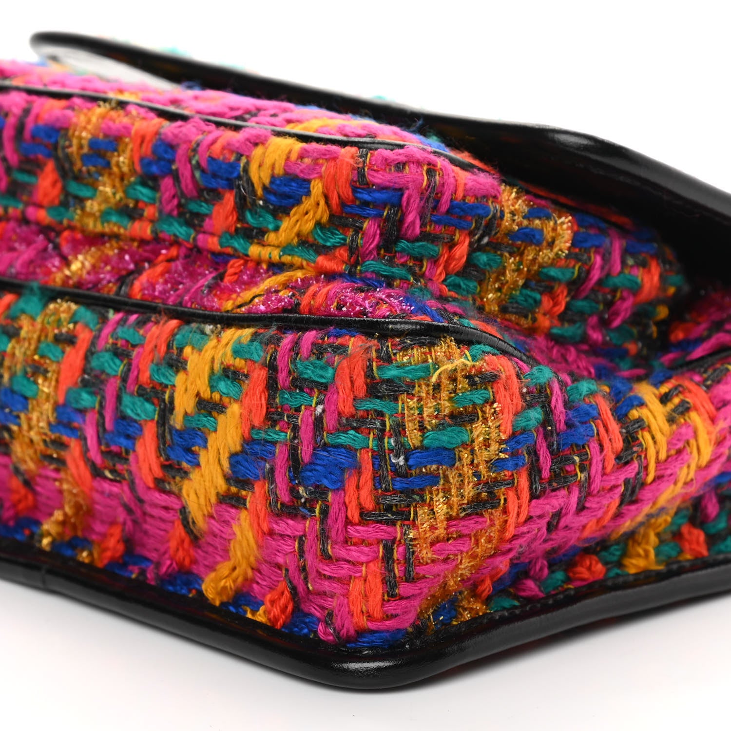 Saint Laurent Tweed Calfskin Matelasse Monogram Medium Niki Chain Satchel Multicolor 10 of 12
