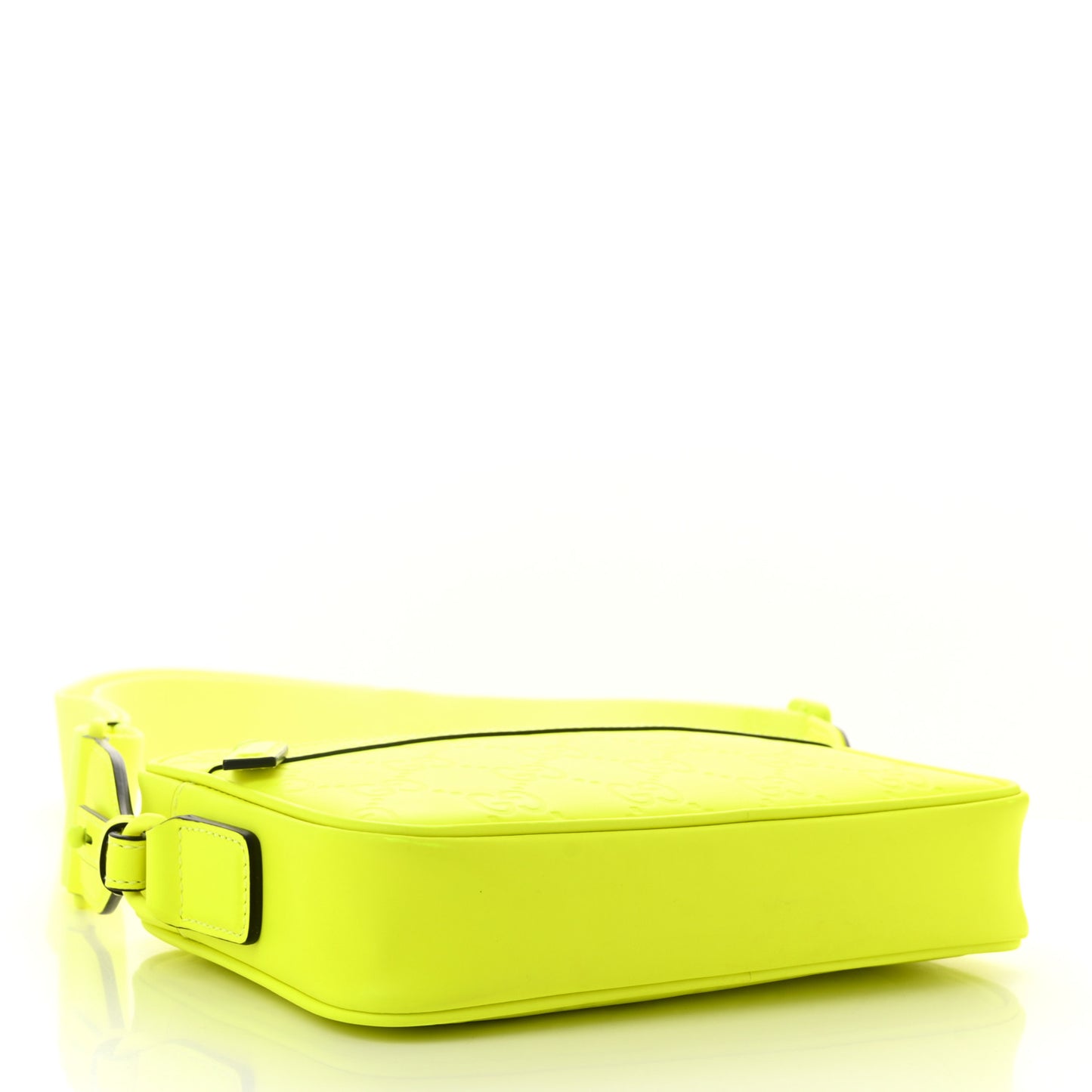 Rubber Effect Monogram GG Crossbody Bag Fluorescent Yellow
