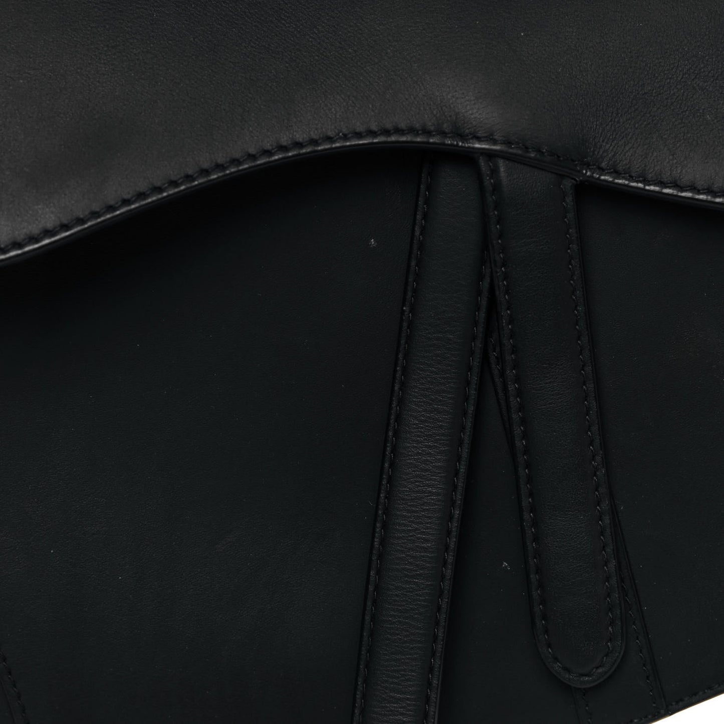 Ultra Matte Calfskin Saddle Bag Black