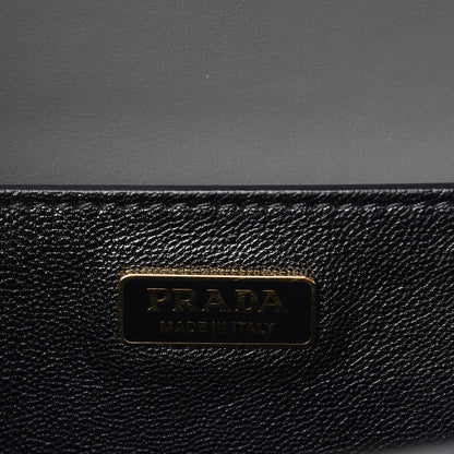 Prada City Calfskin Saffiano Cahier Bag Mercurio Black 6 of 9