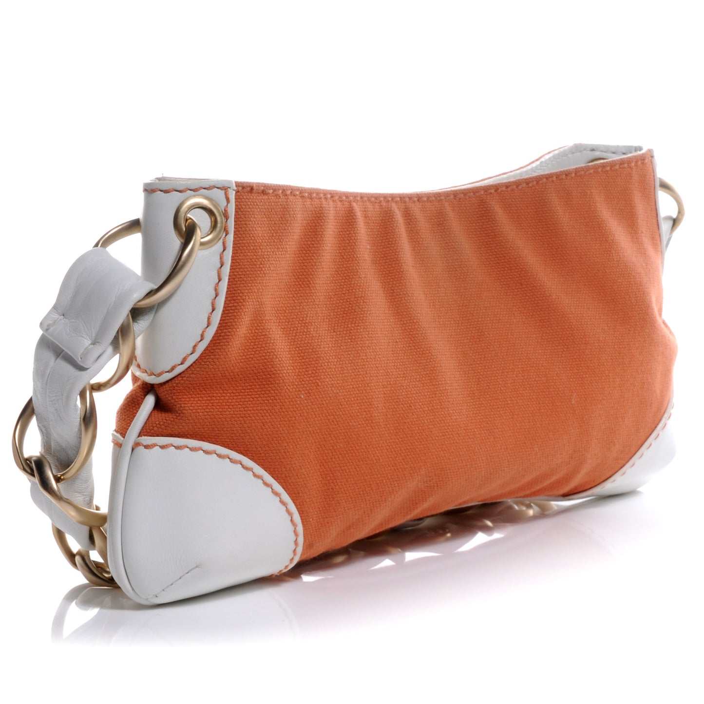Canvas CC Shoulder Bag Gold White