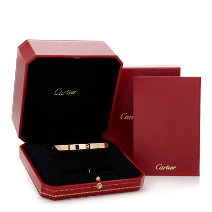 Cartier 18K Pink Gold 4 Diamond LOVE Bracelet 19 5 of 5