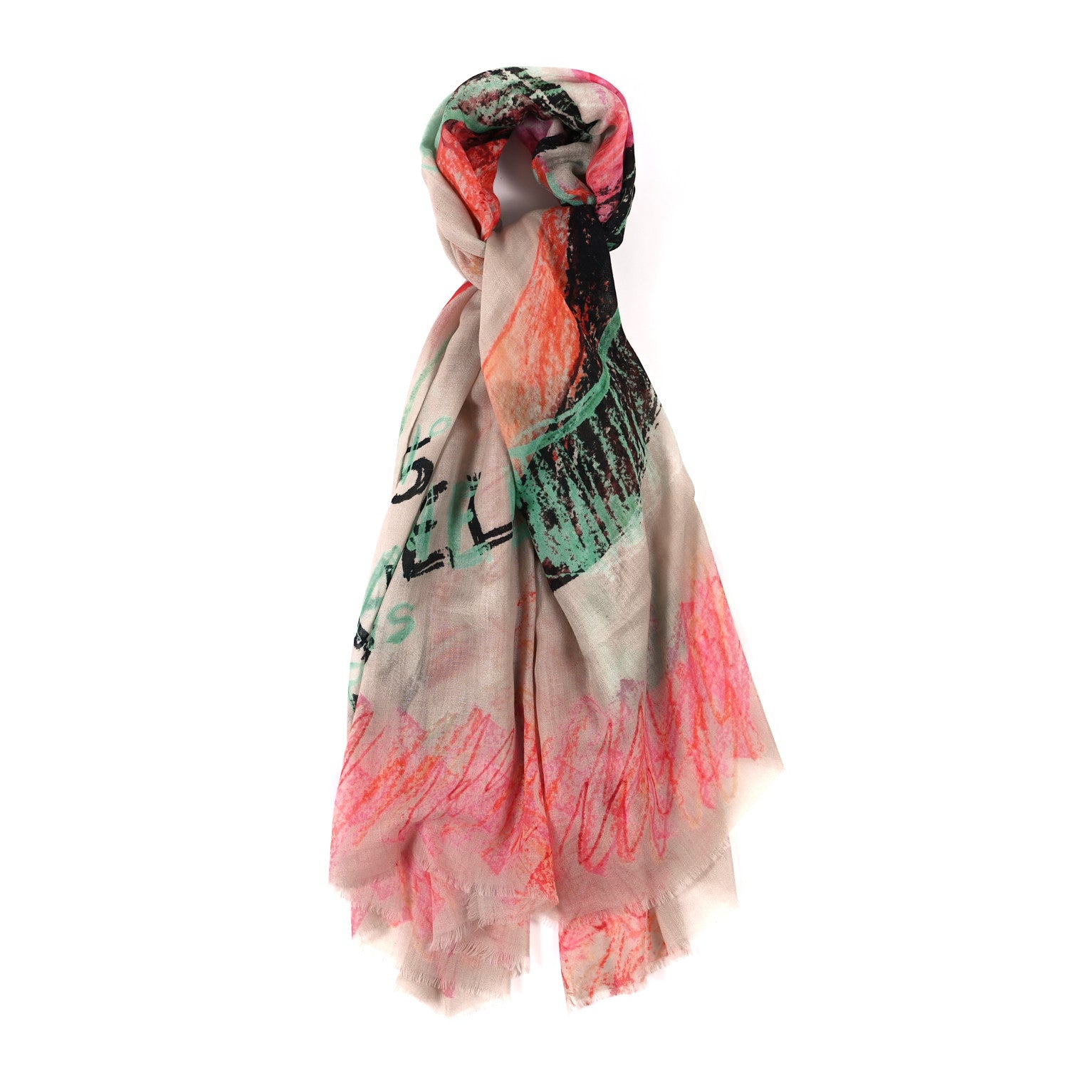Chanel Cashmere CC N°5 Scarf Shawl Multicolor 1 of 3