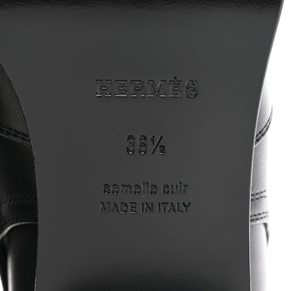 Hermes Calfskin Frenchie 50 Ankle Boots 36.5 Black 6 of 12