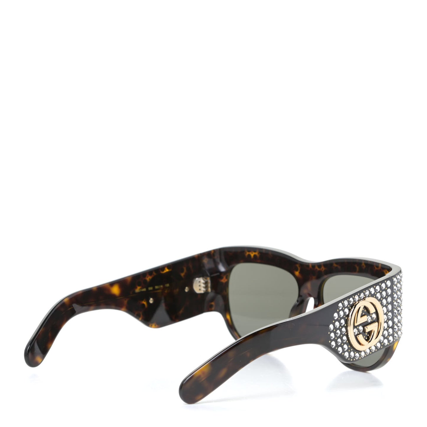 Acetate Crystal Oversize Hollywood Forever Sunglasses GG0144S Tortoiseshell