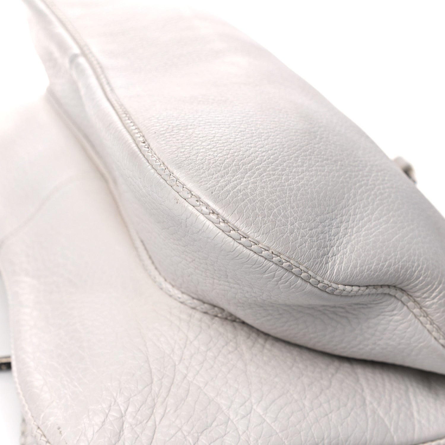 Christian Dior Calfskin Braided Gaucho Double Saddle Bag White 9 of 21