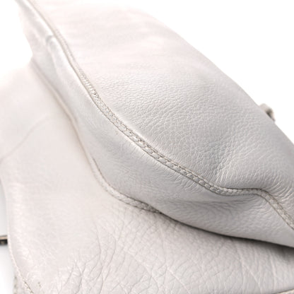 Christian Dior Calfskin Braided Gaucho Double Saddle Bag White 9 of 21