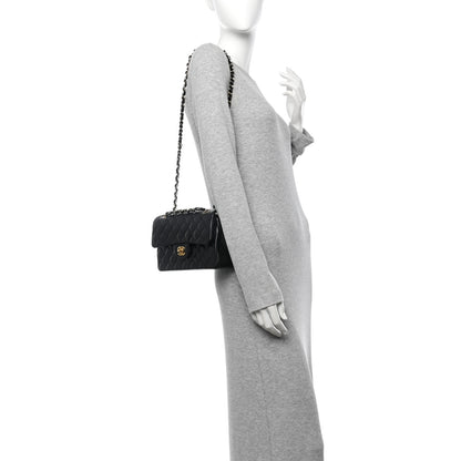 Chanel Lambskin Quilted Small Double Flap Black 2 of 11