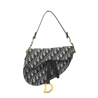 Christian Dior Oblique Saddle Bag Blue 1 of 9