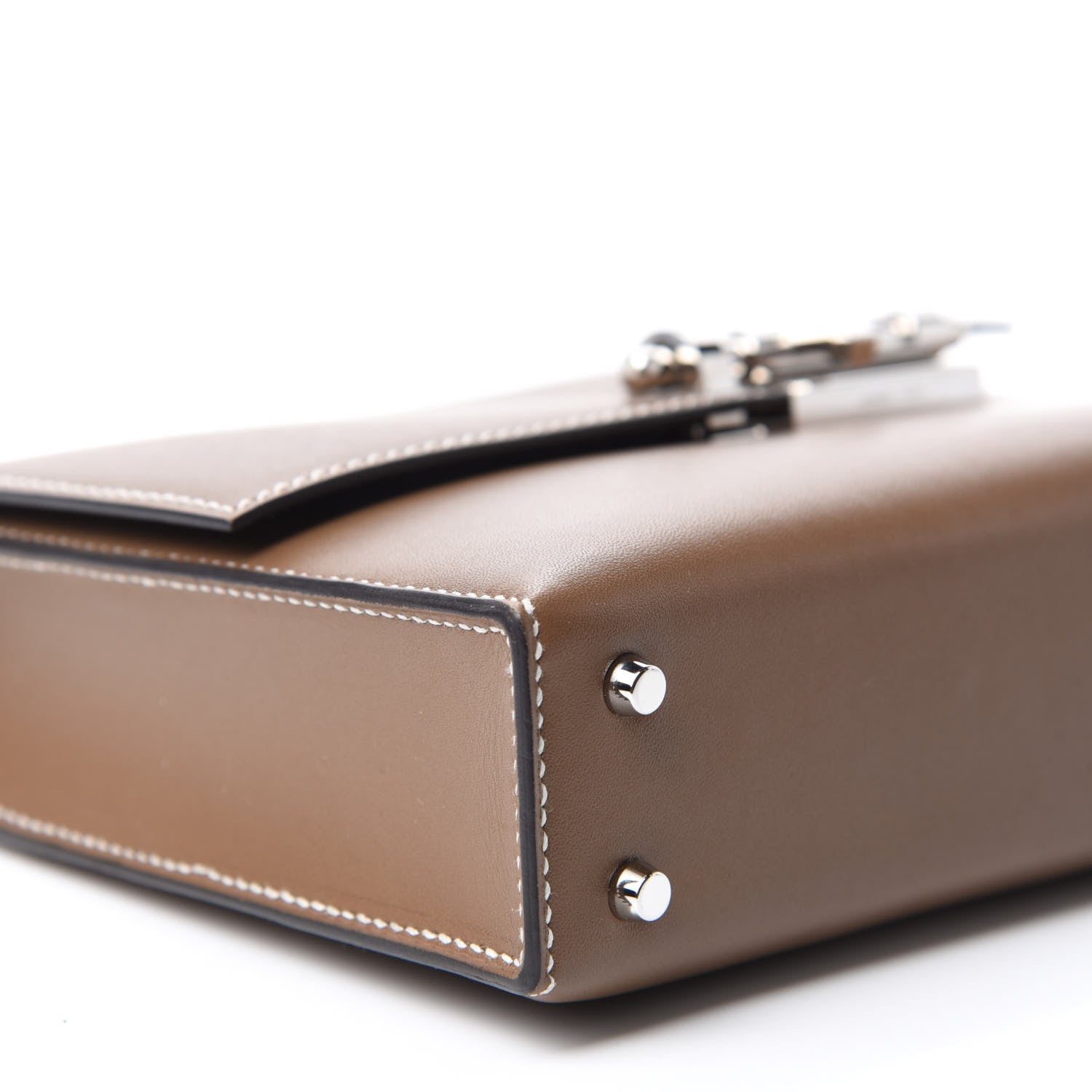 Hermes Tadelakt Mini Verrou Chaine Bag Etoupe 6 of 11
