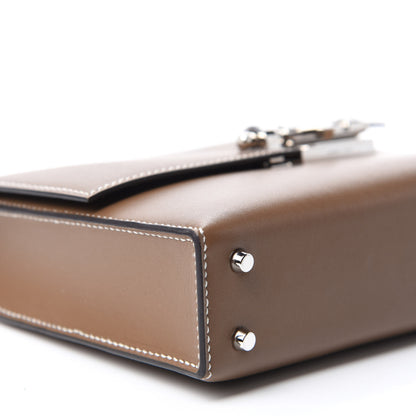 Hermes Tadelakt Mini Verrou Chaine Bag Etoupe 6 of 11