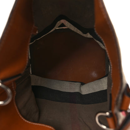 Burberry Canvas Mega Check Medium Ashby Bucket Bag Brown 6 of 10