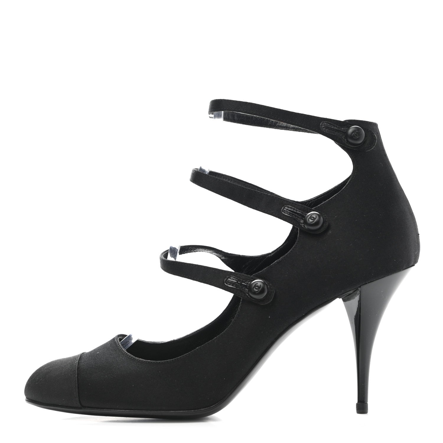 Chanel Mary Jane Pump 37 Black 1 of 12