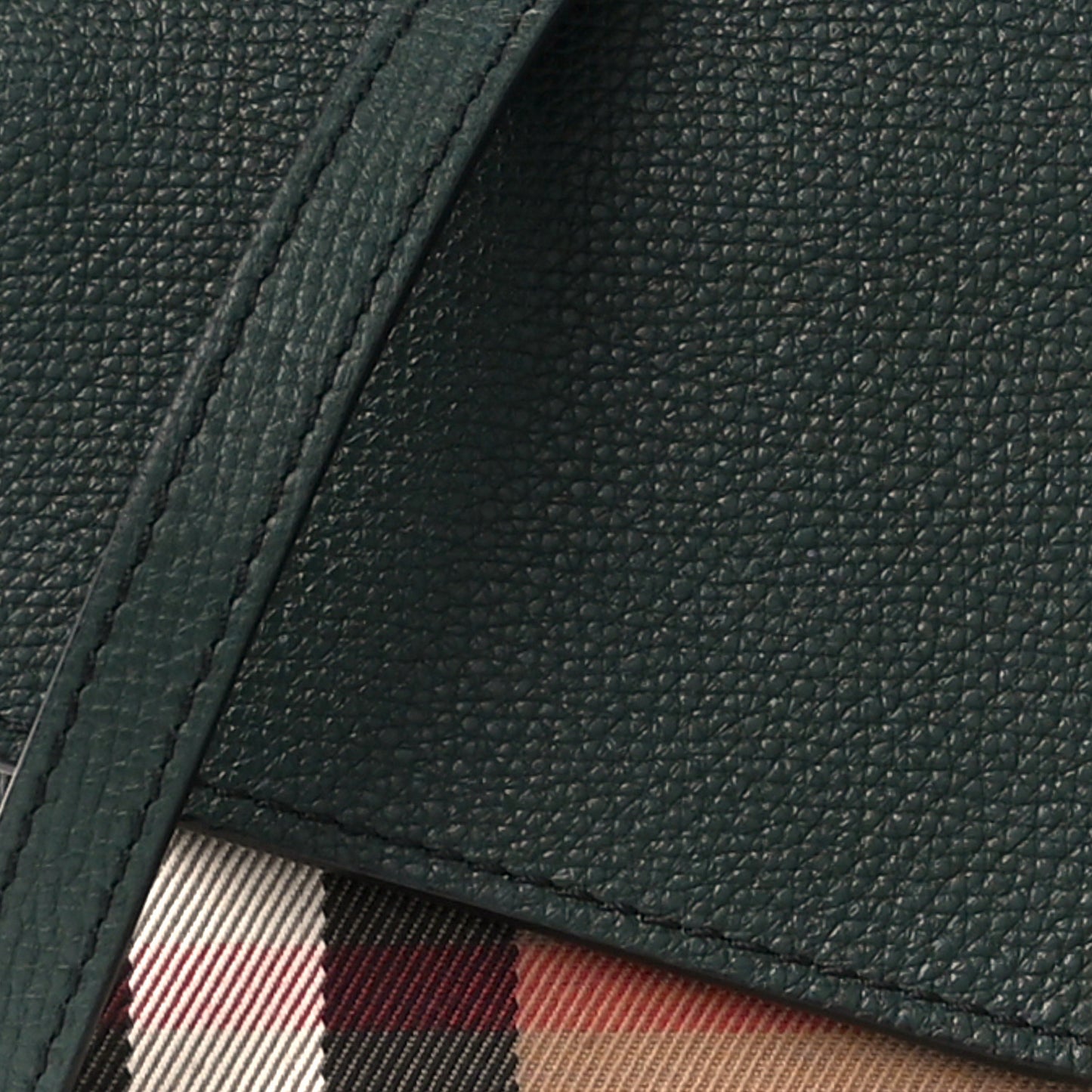 Derby Calfskin House Check Small Macken Crossbody Bag Dark Bottle Green
