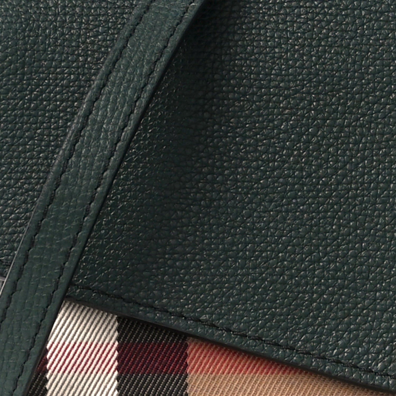 Burberry Derby Calfskin House Check Small Macken Crossbody Bag Dark Bottle Green 10 of 16