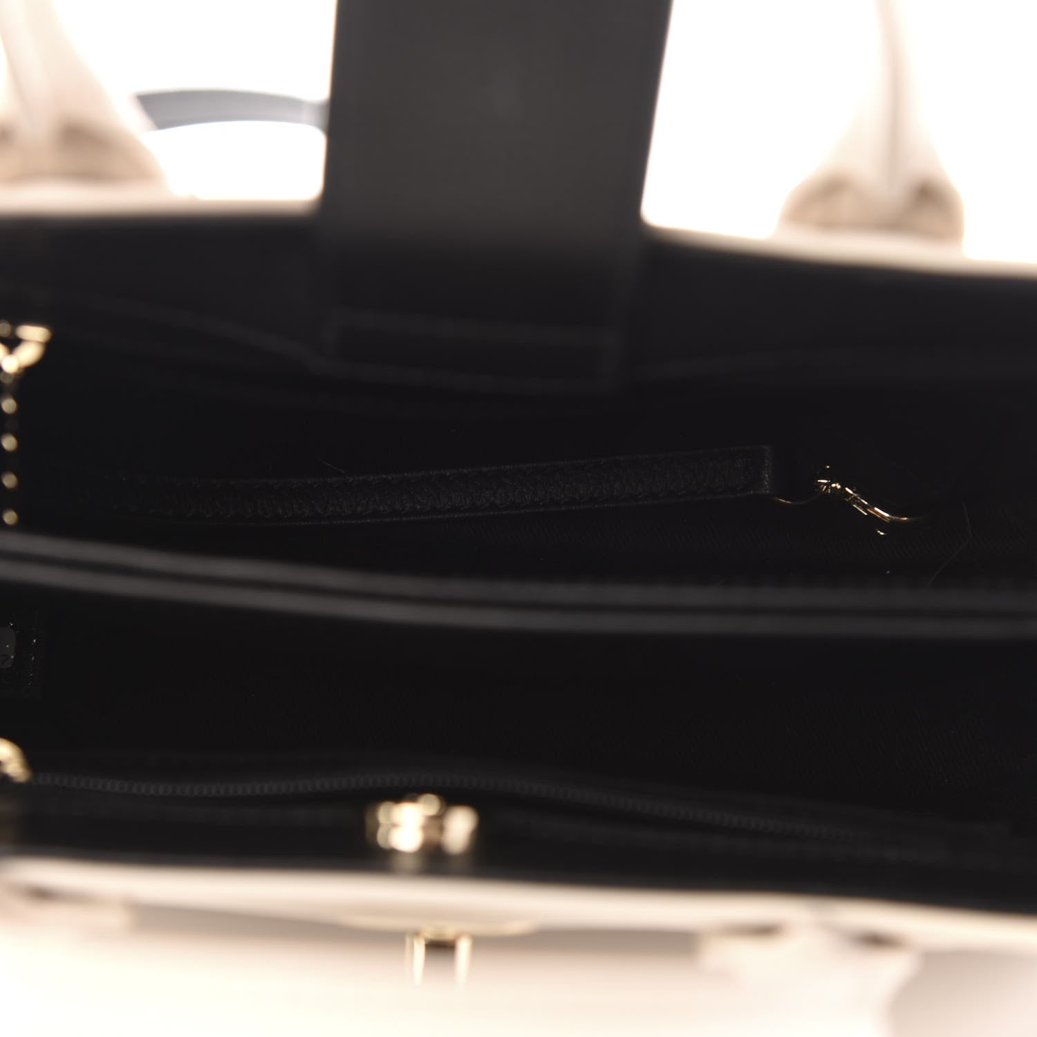 Chanel Grained Calfskin Mini Bi-Color Neo Executive Shopper Tote Beige Black 6 of 11