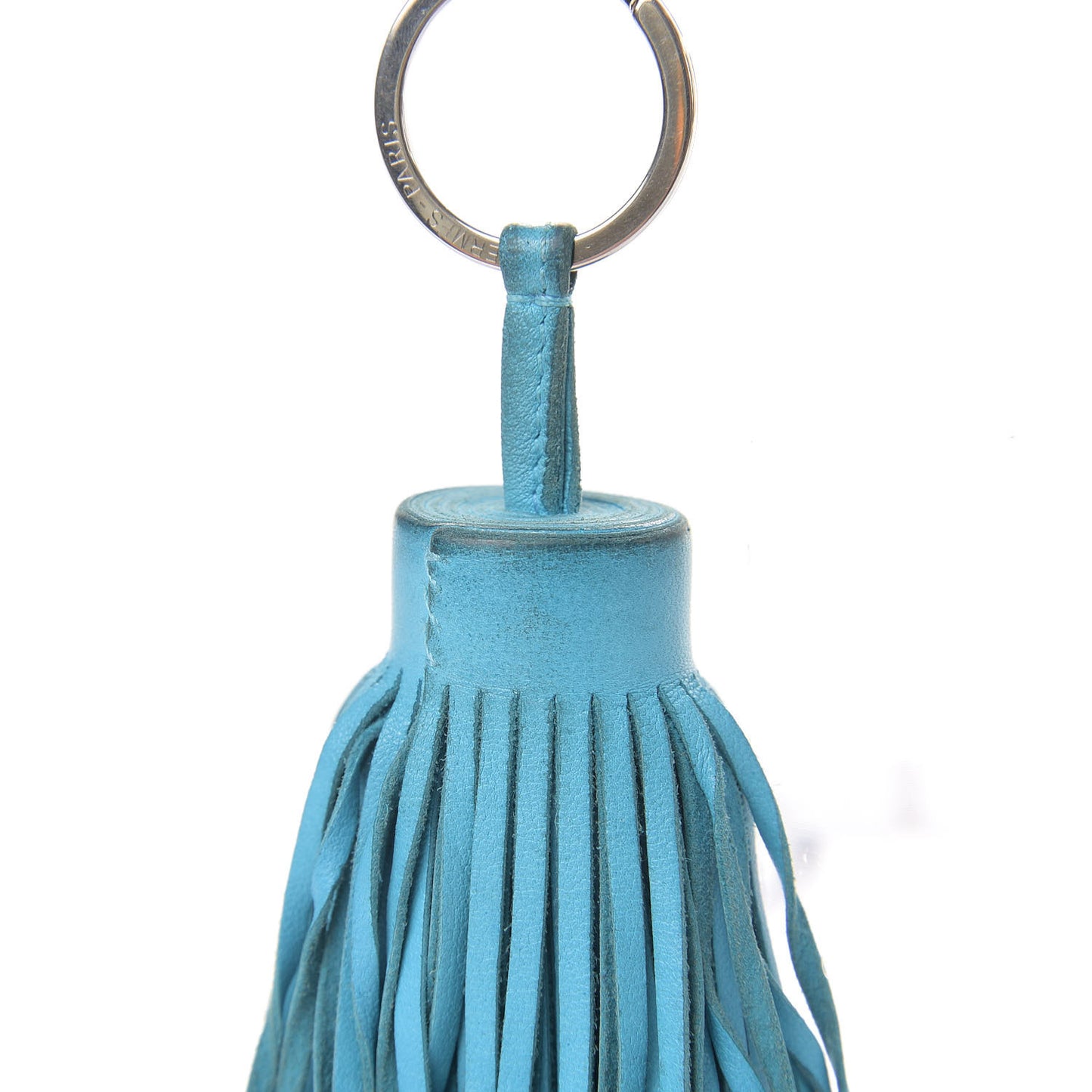 Lambskin Carmen Tassel Key Holder Bleu Azteque