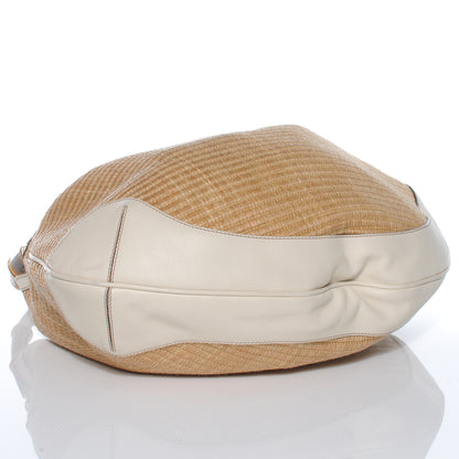 Gucci Straw Peggy Bamboo Handle Hobo 4 of 7