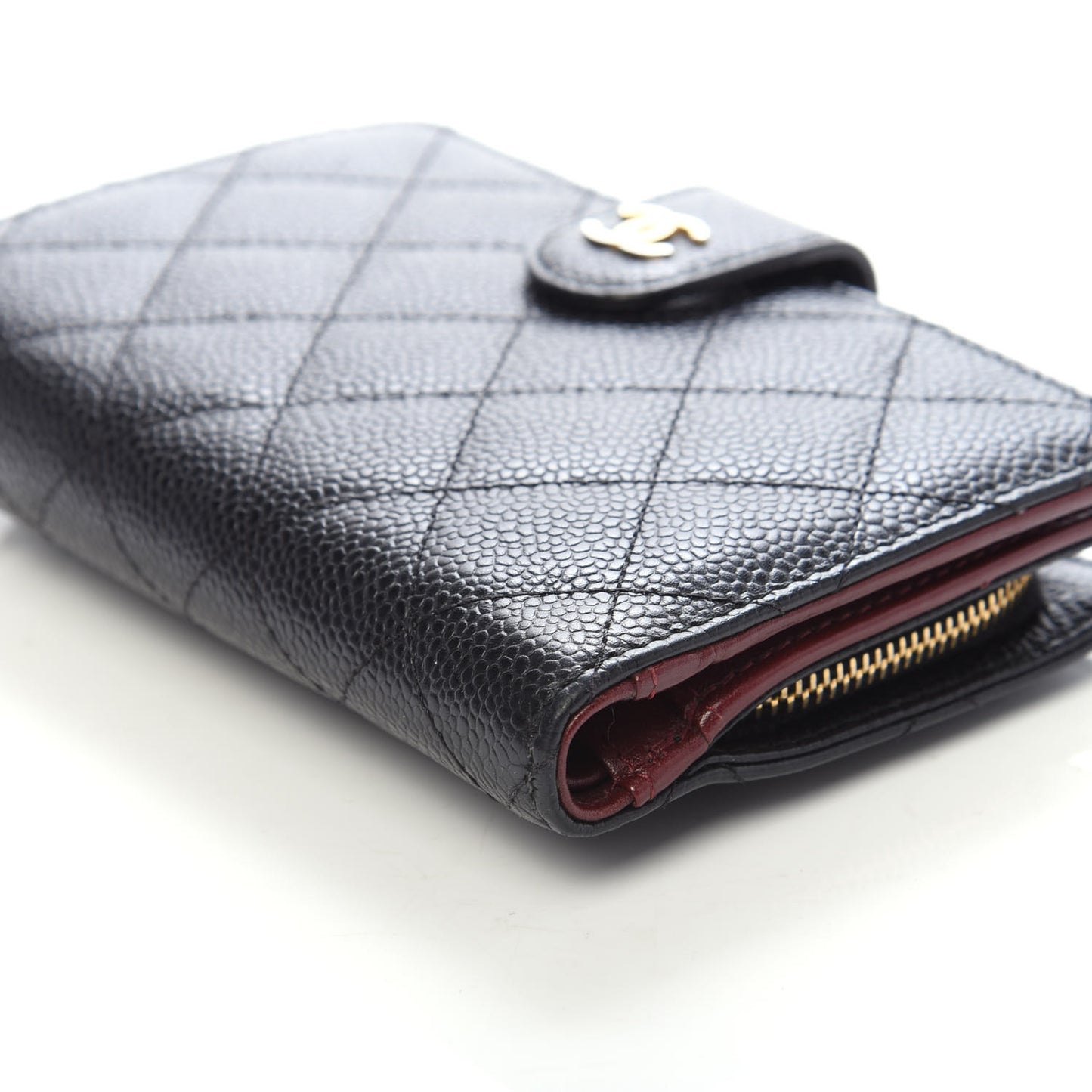 Caviar Quilted CC French Wallet Black